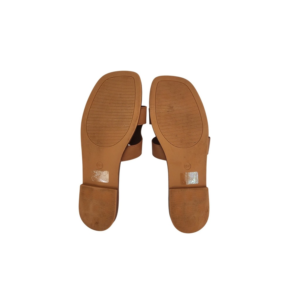 French Cloud Memory Foam H-Cutout Slide Sandals Brown Flat 8.5M - Picture 2 of 8